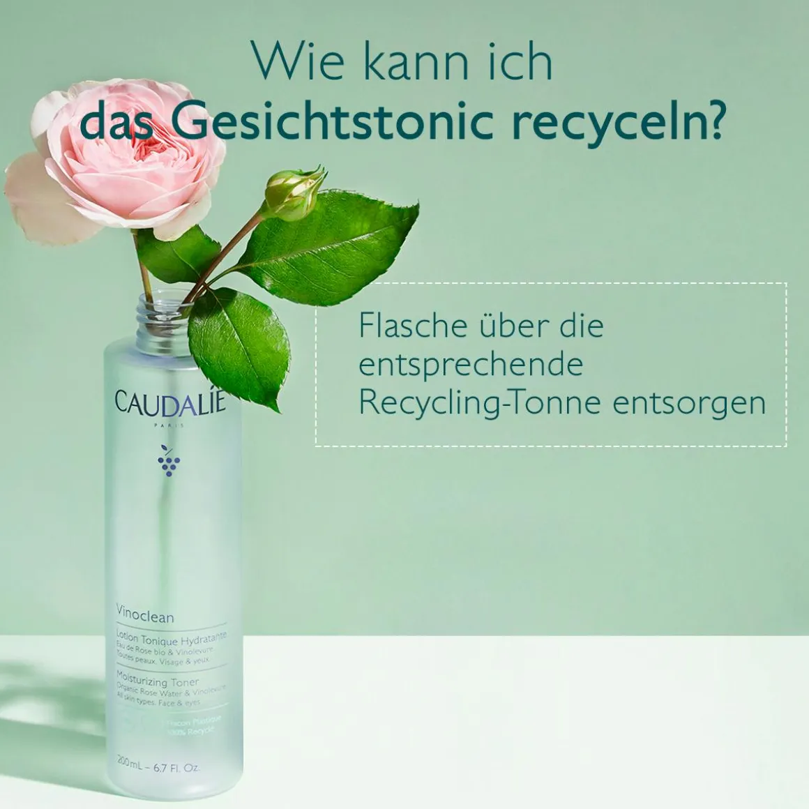 Feuchtigkeitsspendendes Gesichtstonic mit Bio-Rosenhydrolat - 400ml