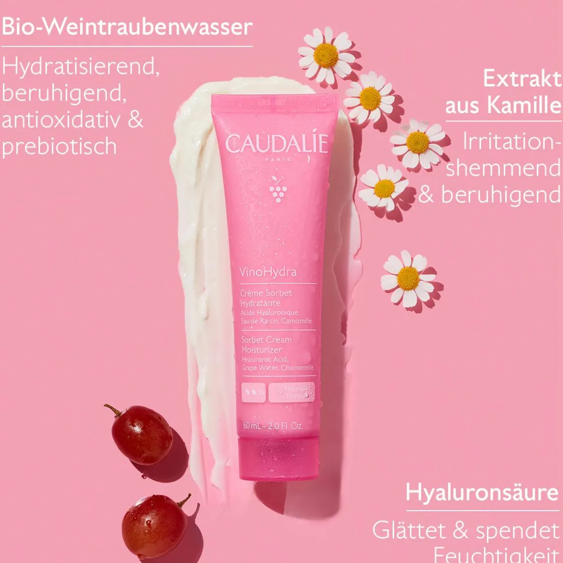 Hydratisierende Sorbet Creme mit Hyaluronsäure & Kamille