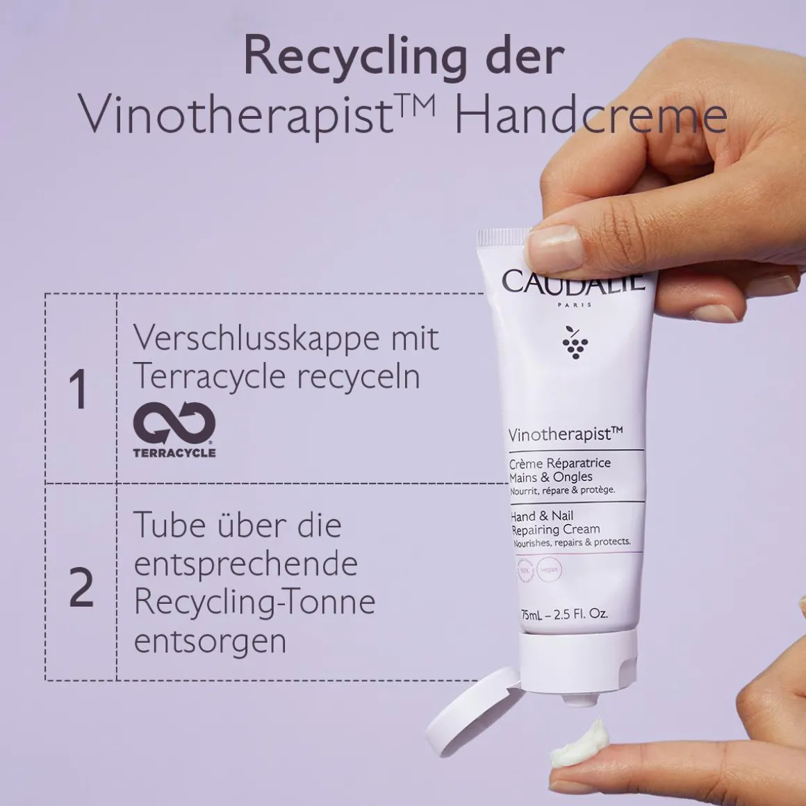 Reparierende Hand- und Nagelcreme mit Shea Butter